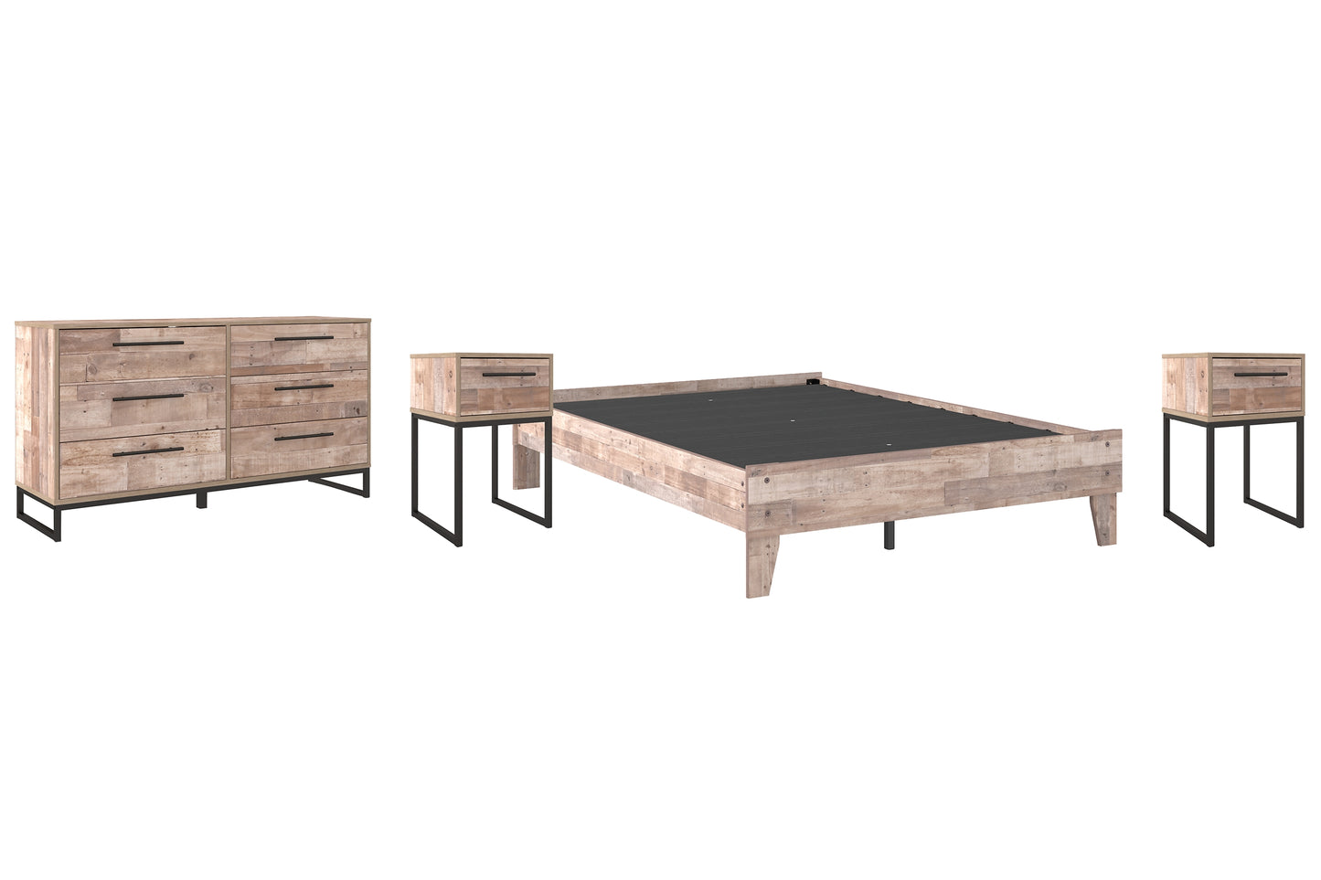 Ashley Express - Neilsville Full Platform Bed with Dresser and 2 Nightstands
