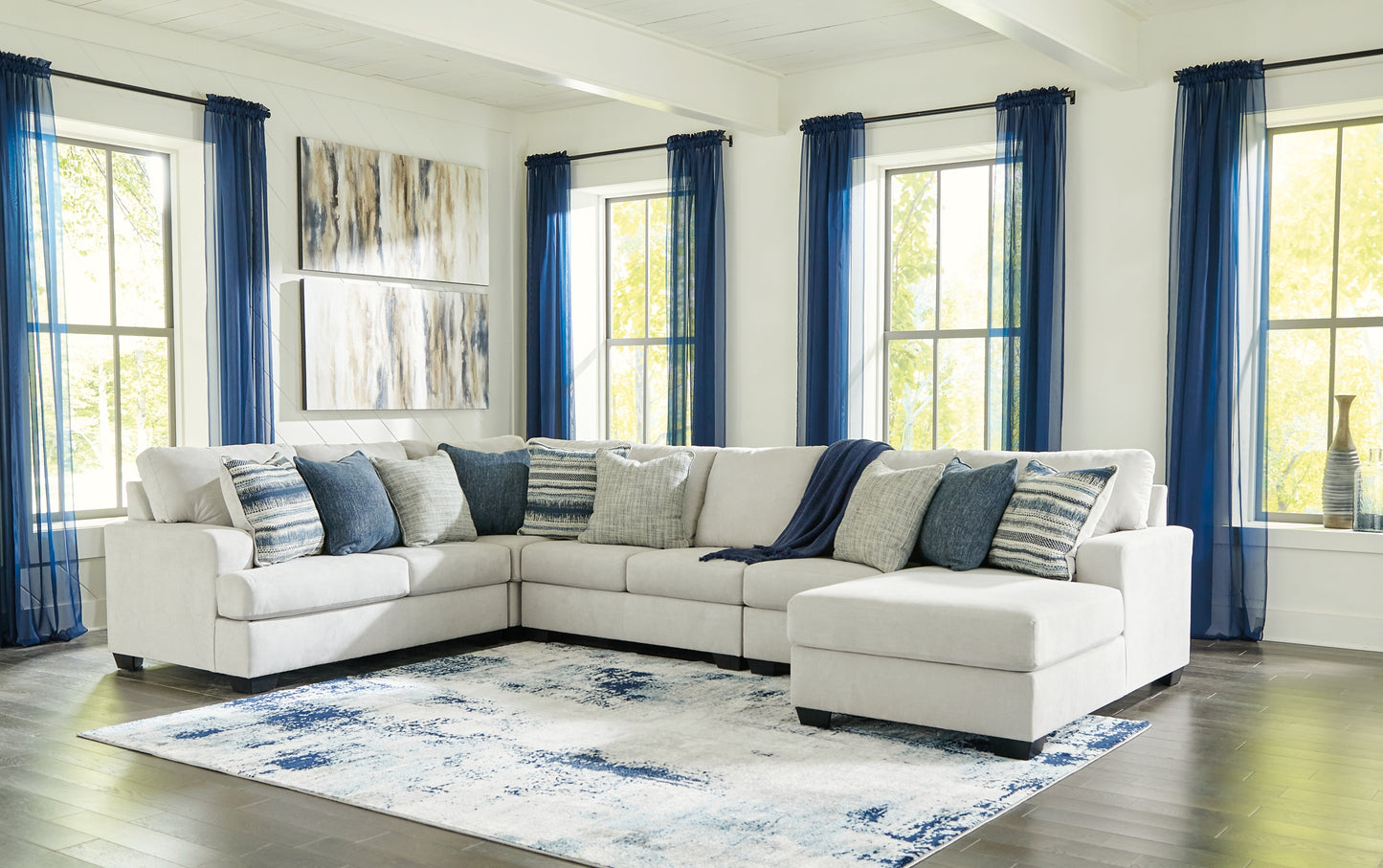 Lowder 5-Piece Sectional with Ottoman